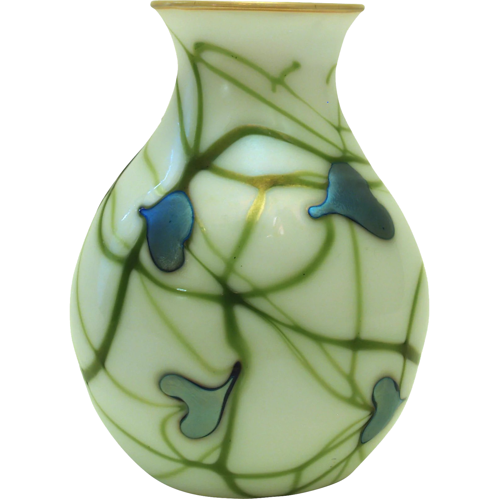 Early Charles Lotton Hearts and Vines Vase