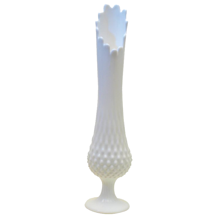Fenton Hobnail Swung Milk Glass Vase